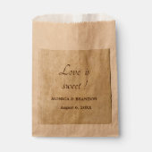 Alte rustikale Papier Jahrgang Hochzeit Gefälligke Geschenktütchen (Vorderseite)