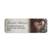 alte rustikale Rücksendeadressen-Aufkleber (Vorne)