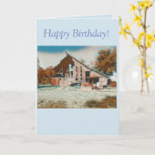 ALTE RUSTISCHE BARN - GEBURTSTAGSKARTE KARTE (Gelbe Blume)