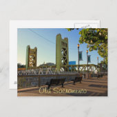 Alte Sacramento Tower Bridge Postcard Postkarte (Vorne/Hinten)