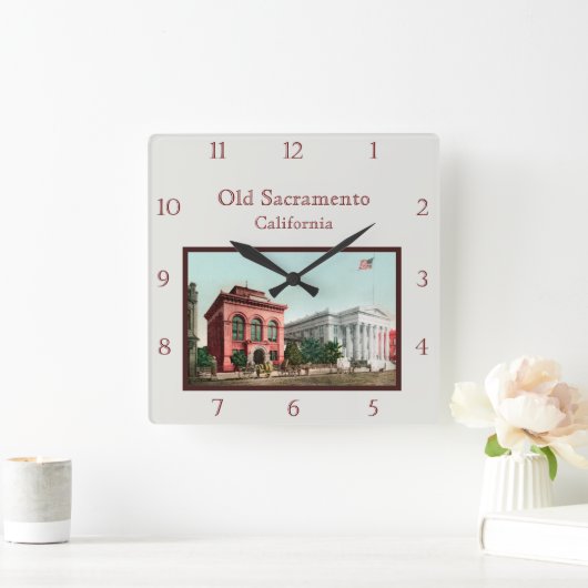 Alte Sacramento-Uhr Quadratische Wanduhr (Zuhause)