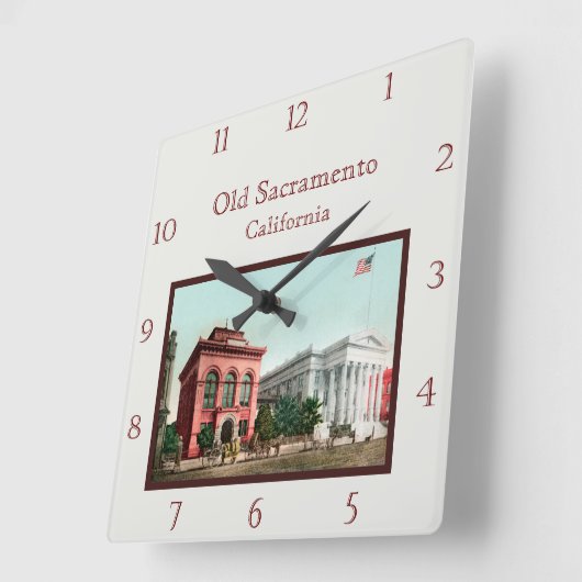 Alte Sacramento-Uhr Quadratische Wanduhr (Winkel)