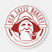 Alte Salate Bäckerei Rot und Weiß Magnet (Vorne)