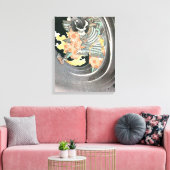 Alte Samurai-Malerei Leinwanddruck (Insitu (Wohnzimmer))