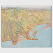 Alte San Diego CA Karte (1915)  Geschenkpapier (Flach)