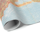 Alte San Diego CA Karte (1915)  Geschenkpapier (Rolleneckpunkt)