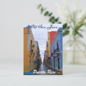 Alte San Juan Puerto Rico Postcard Colorful Houses Postkarte (Stehend Vorderseite)