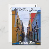 Alte San Juan Puerto Rico Postcard Colorful Houses Postkarte (Vorne/Hinten)