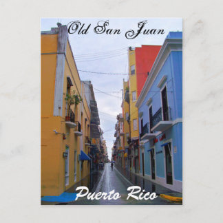 Alte San Juan Puerto Rico Postcard Colorful Houses Postkarte