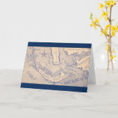 Alte Sanibel- und Captiva-Karte Karte (Gelbe Blume)