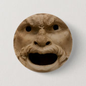 Alte Satyrmaske Button (Vorderseite)
