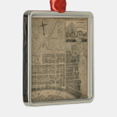 Alte Savanne-Karten-Verzierung Silbernes Ornament (Rechts)