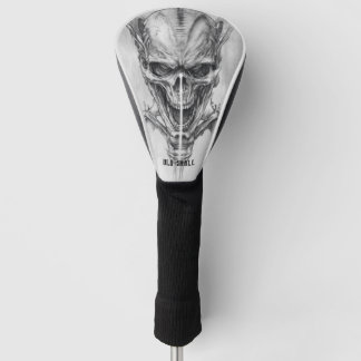 Alte Schädel-Skizze Golf Headcover