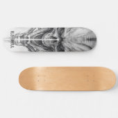 Alte Schädel-Skizze Skateboard (Horizontal)