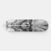 Alte Schädel-Skizze Skateboard (Horizontal)