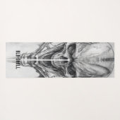 Alte Schädel-Skizze Yogamatte (Rückseite (Horizontal))