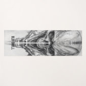 Alte Schädel-Skizze Yogamatte (Vorderseite (Horizontal))
