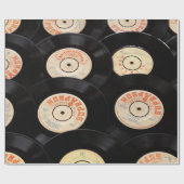 alte Schallplatten als Geschenkpapier (Flach)