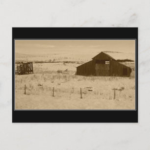 Alte Scheune außerhalb von Weiser Idaho Postkarte