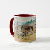 ALTE SCHEUNE durch SHARON SHARPE Tasse (Vorderseite Links)