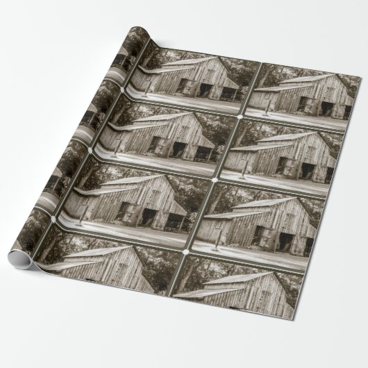 Alte Scheune Geschenkpapier (Ungerollt)