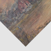 Alte Scheune handgemalt Seidenpapier (Ausschnitt)