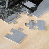 Alte Scheune im Schnee Puzzle (Seite)