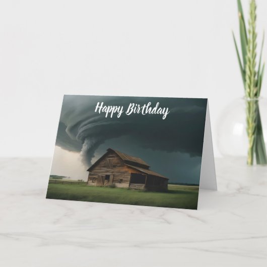 Alte Scheune im Tornado Karte (Vorderseite)