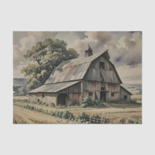 Alte Scheune im Vintage-Stil Seidenpapier