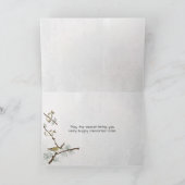 Alte Scheune im Winter für Weihnachtsferien Karte (Innenseite)