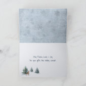 Alte Scheune im Winter Karte (Innenseite)