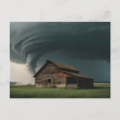 alte Scheune in Tornado Postkarte (Vorderseite)