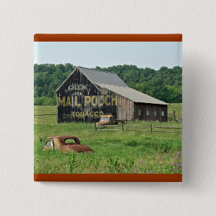 Alte Scheune Mail Pouch Tabakwerbung Button