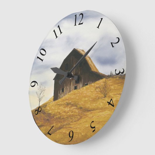 Alte Scheune mit Windmühle Große Wanduhr (Winkel)