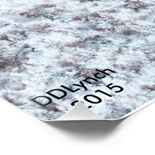 Alte Scheune Winterszene Schnee fallen Plakat Poster (Ecke)