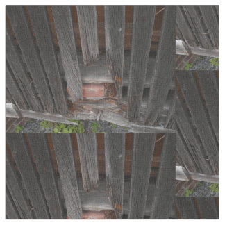 Alte Scheunen-Bretter und alter roter Backstein Stoff