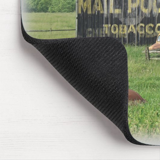 Alte Scheunen-Post-Beutel-Tabak-Werbung Mousepad (Ecke)