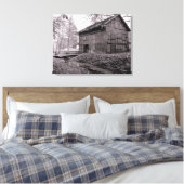 Alte Scheunen-Schwarzweiss-Bild auf Leinwand (Insitu (Schlafzimmer))
