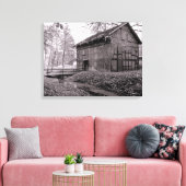 Alte Scheunen-Schwarzweiss-Bild auf Leinwand (Insitu (Wohnzimmer))