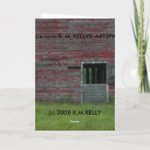 Alte Scheunentür. Karte (Rückseite)