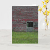 Alte Scheunentür. Karte (Gelbe Blume)