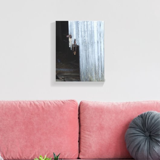 Alte Scheunentür Leinwand (Insitu (Wohnzimmer))