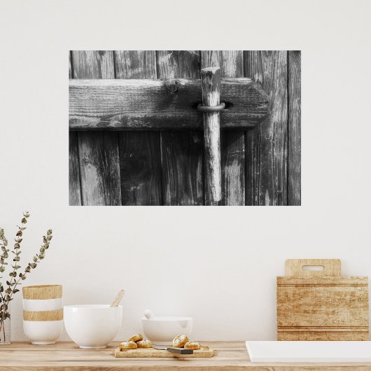 Alte Scheunentür Poster (Küche)