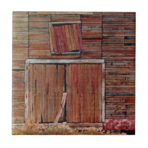 Alte Scheunentüren detailliert Schließen Fliesen. Fliese