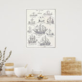 Alte Schiffe Poster (Küche)