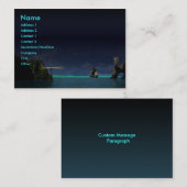 Alte Schiffs-Visitenkarte Visitenkarte (Vorne/Hinten)