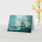 alte Schiffsgrüßkarte Karte (Gelbe Blume)