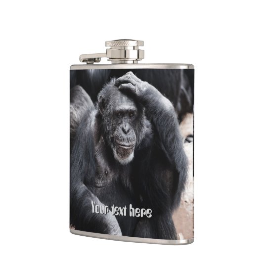 Alte Schimpansegewohnheitsflasche Flachmann (Links)