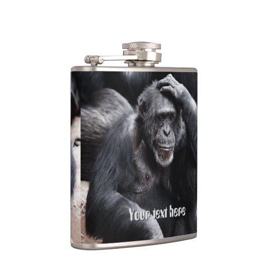 Alte Schimpansegewohnheitsflasche Flachmann (Rechts)