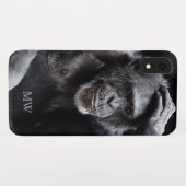Alte Schimpansen, kundenspezifische Monogramm-Tele Case-Mate iPhone Hülle (Rückseite (Horizontal))